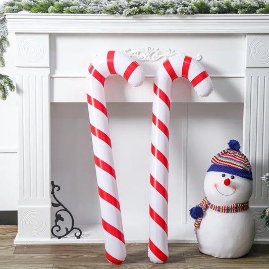 90cm Xmas Inflatable Christmas Candy Cane Stick 2025 Christmas Decoration Xmas Decorations for 2024 Xmas Navidad Party Supply