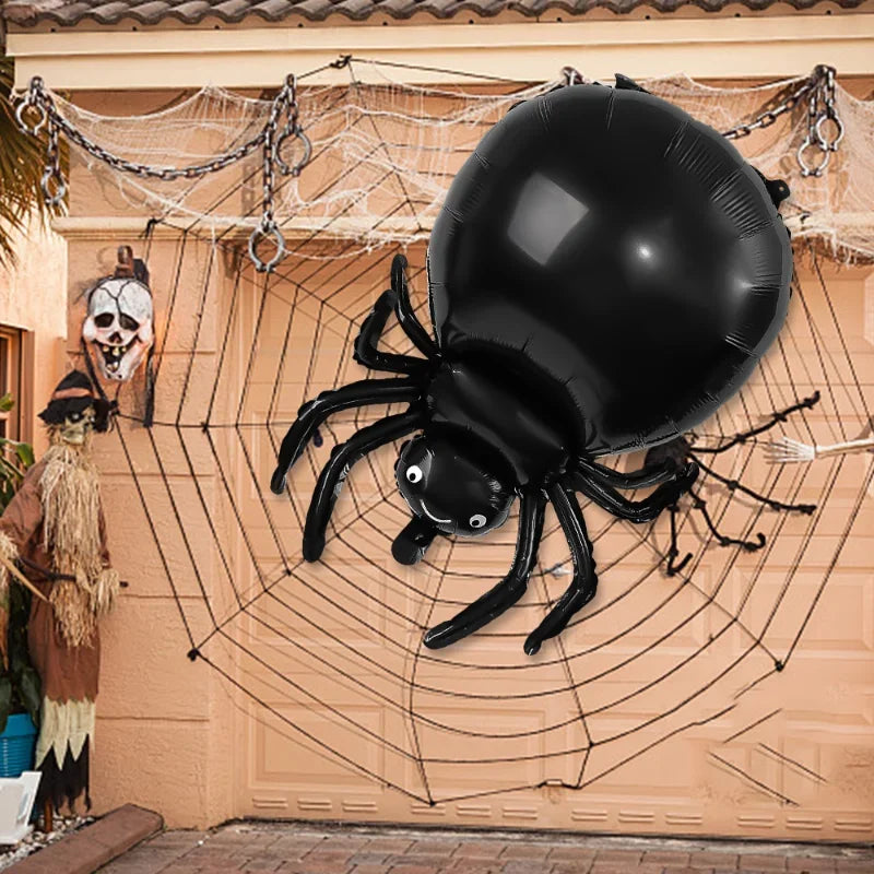 Large Spider Foil Balloons Halloween Black Spiders Happy Balloon Party Home Decoration Halloween Kids Toys Globe Photo Backdrop