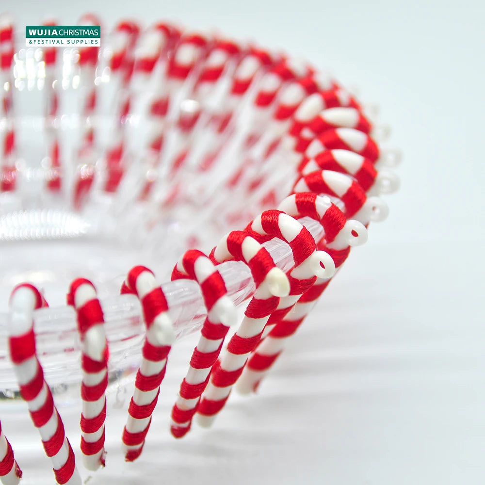 24PCS Christmas Lollipop Pendants Candy Cane Xmas Tree Hanging Ornaments for Christmas Decoration Holiday Party New Year Navidad