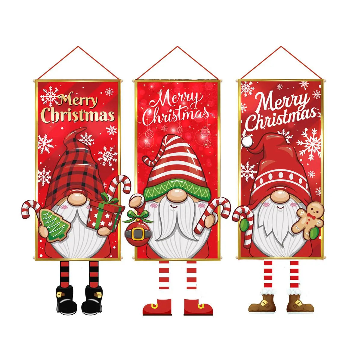 Christmas Hanging Flag Porch Door Banner Christmas Decorations For Home 2024 Ornaments Xmas Gifts Navidad  New Year Decor 2025