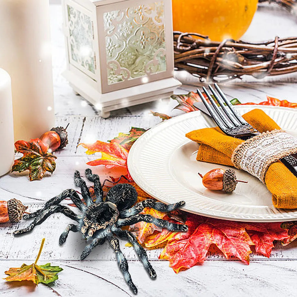 Realistic Spider Insect Tricky Prank Joke Toys Halloween Props Home Decor Festival Horror Artificial Spider Halloween Decoration
