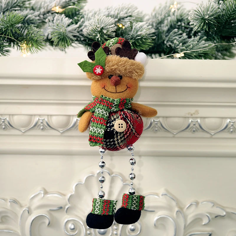Santa Snowman Doll Chirstmas Decorations Pendant Cute Claus Elk Doll Christmas Ornaments Xmas Navidad Gifts Happy New Year 2025
