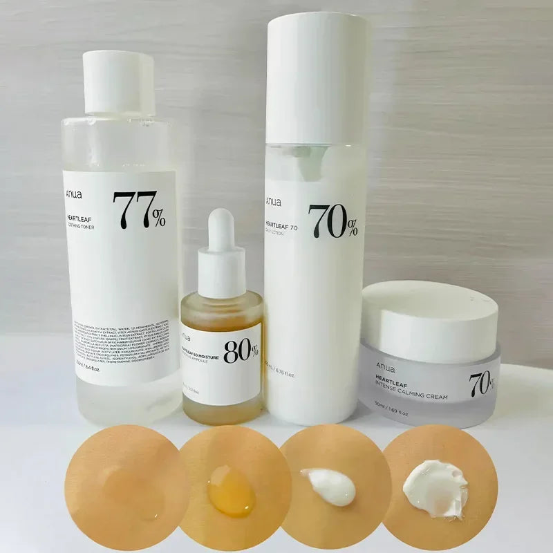 Anua Heartleaf Skincare Products 77% 80% Serum Niacin Anti-aging Toner Fade Fine Lines Deep Cleansing Cleanser Korean Original
