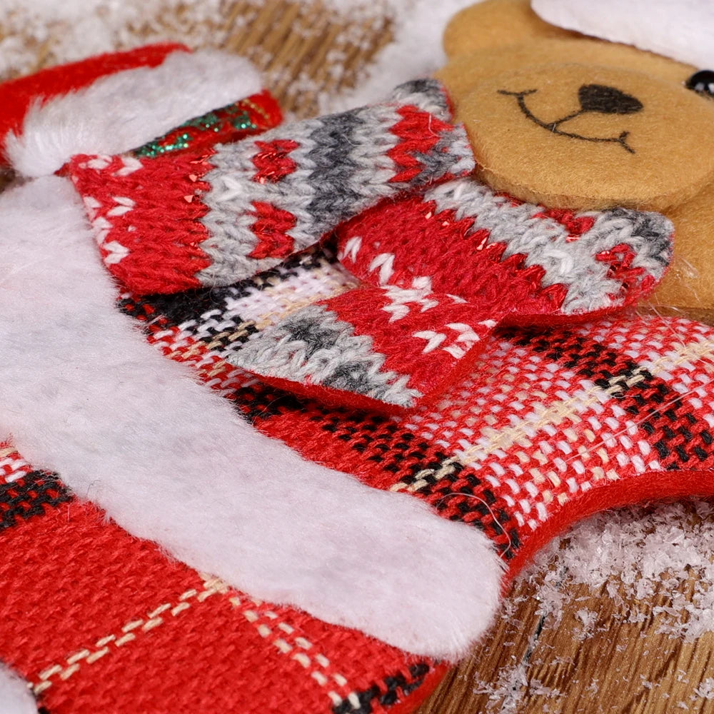 12/1Pcs Christmas Plush Doll Ornaments Santa Claus Snowman Xmas Tree Hanging Pendants Home Xmas New Year Party Decorations Gifts