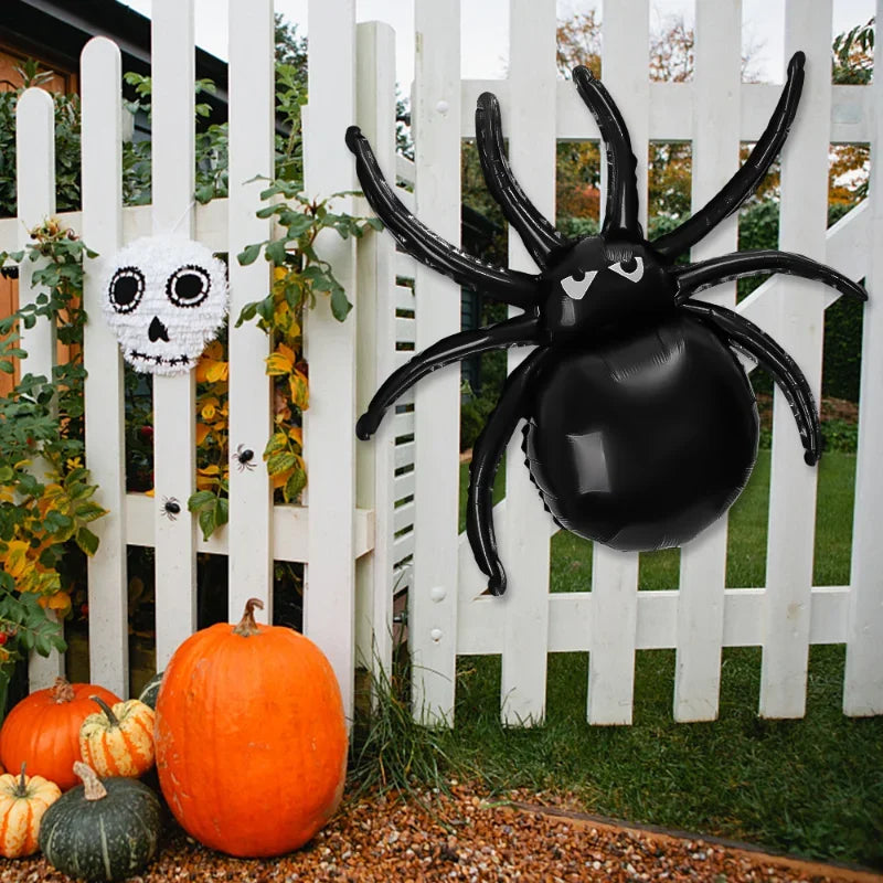 Large Spider Foil Balloons Halloween Black Spiders Happy Balloon Party Home Decoration Halloween Kids Toys Globe Photo Backdrop