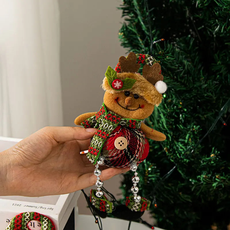 Santa Snowman Doll Chirstmas Decorations Pendant Cute Claus Elk Doll Christmas Ornaments Xmas Navidad Gifts Happy New Year 2025