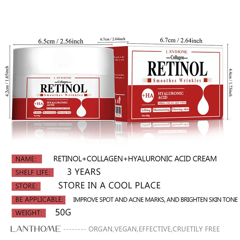 Retinol Firming Face Cream Lightens Wrinkles Prevents Aging Moisturizes And Firms Skin Anti Wrinkle Facial Skin Whitening Cream