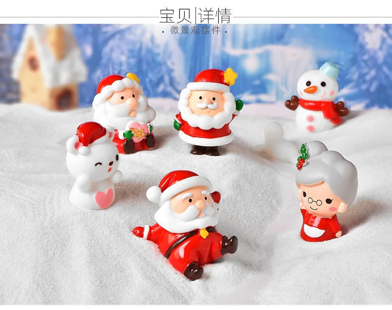 Ailihu Mini Christmas Ornament Christmas Decoration For Home Santa Claus Gift Toys Crafts Table Deco Navidad Xmas 2025 New Year