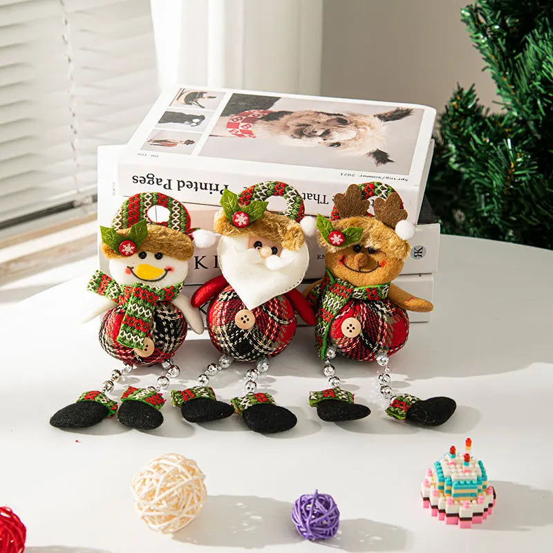 Santa Snowman Doll Chirstmas Decorations Pendant Cute Claus Elk Doll Christmas Ornaments Xmas Navidad Gifts Happy New Year 2025