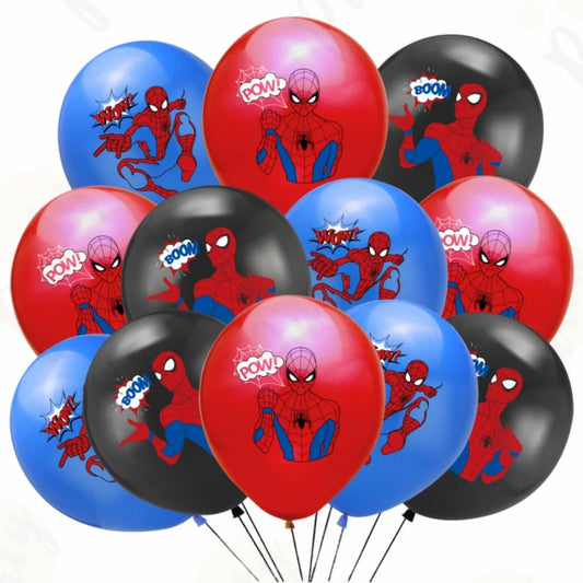Spiderman Balloons Party Supplies Latex Balloon Kids Cartoon Spider Float Globe Superhero Birthday Party Decoration 12pcs/Lot