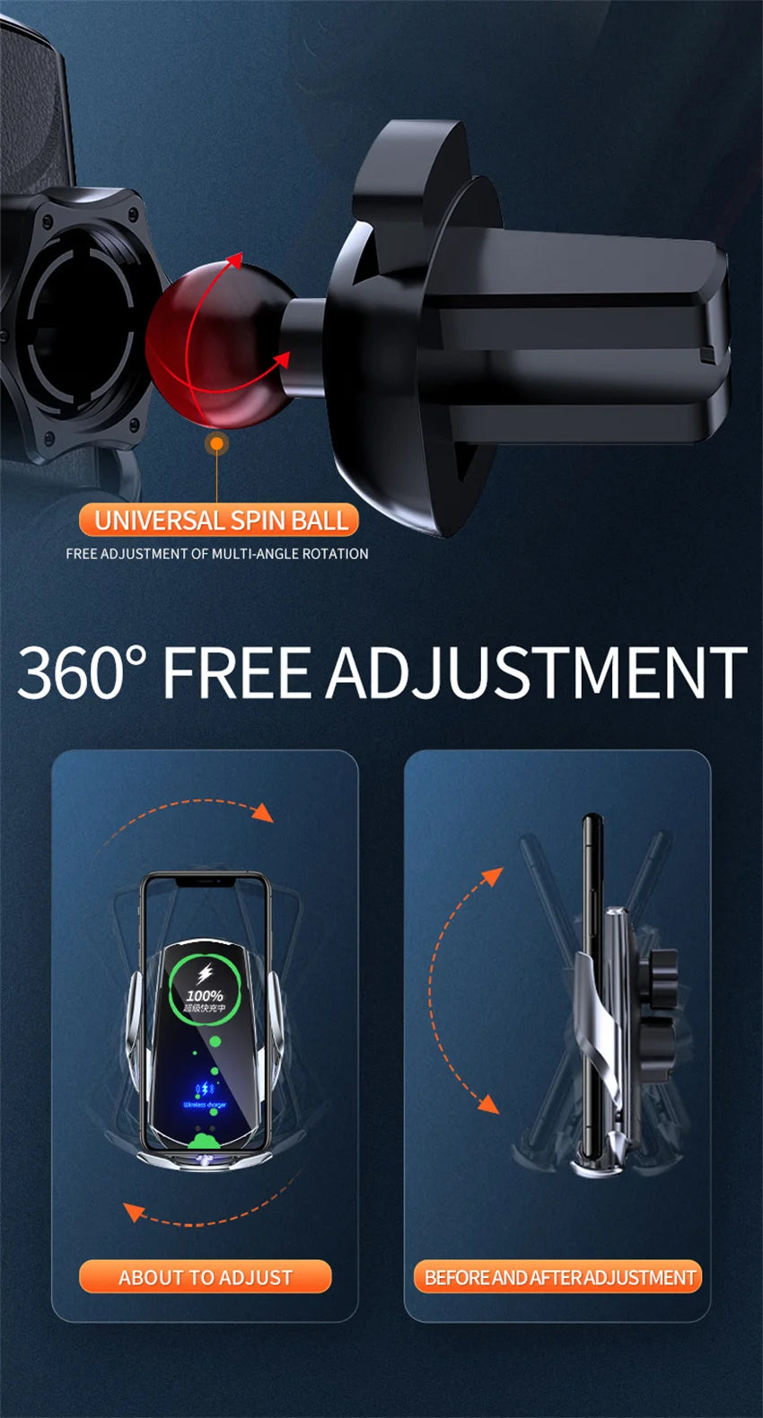 30W Car Wireless Charger Magnetic Automatic Car Mount Phone Holder Mobile Phone Accessrios Infrared Induction Fast Charging