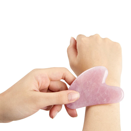 Rose Quartz Natural Jade Guasha Slimming Face Massager Lifting Tool Facial Skin Massage Beauty Spa Care for Face Neck Back Body