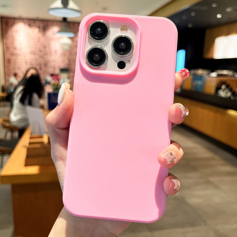 Fashion Candy Colors Soft Phone Case for IPhone 11 12 14 13 15 Pro Max 14Plus Camera Bumper Shock Protection Matte Cover Coque