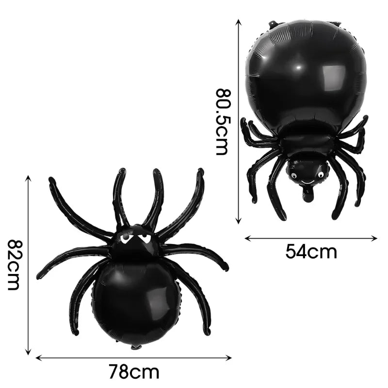 Large Spider Foil Balloons Halloween Black Spiders Happy Balloon Party Home Decoration Halloween Kids Toys Globe Photo Backdrop