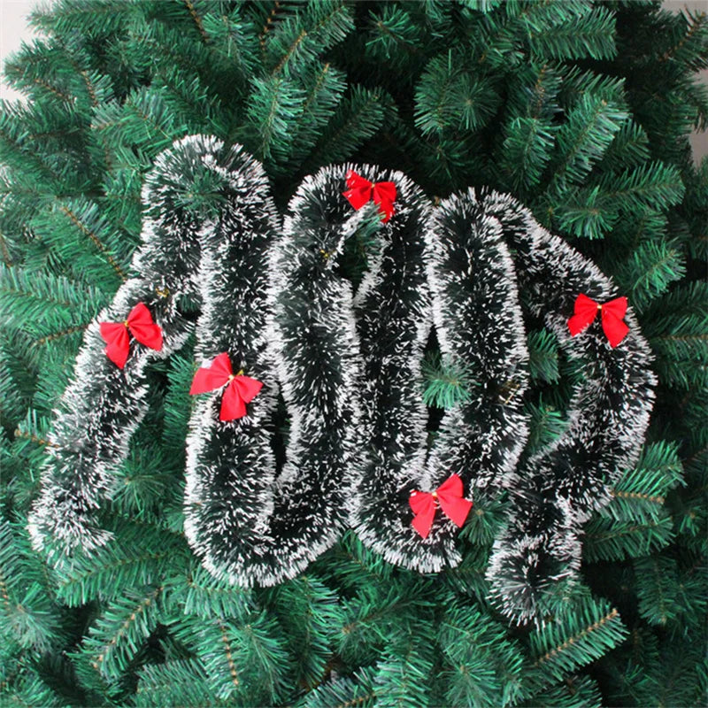 2M Christmas Wreath Wall Door Decor Ribbon Bowknot Xmas Wreaths 2025 New Year Party Home  Decorations Christmas Tree Ornaments