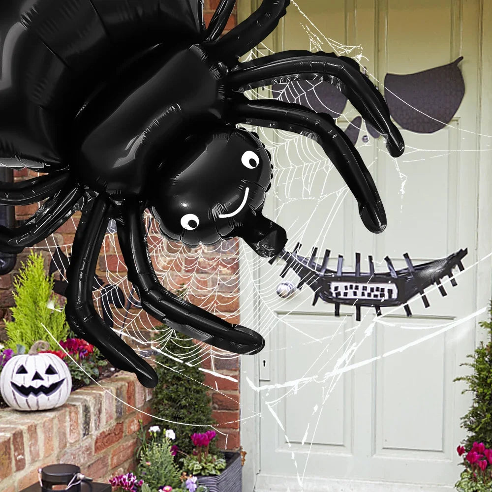 Large Spider Foil Balloons Halloween Black Spiders Happy Balloon Party Home Decoration Halloween Kids Toys Globe Photo Backdrop