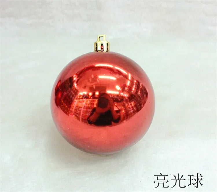 24Pcs Christmas Balls Ornament Plastic Christmas Tree Gold Red Pink Ball Pendant Hanging Decor Christmas Decoration 2024 Navidad