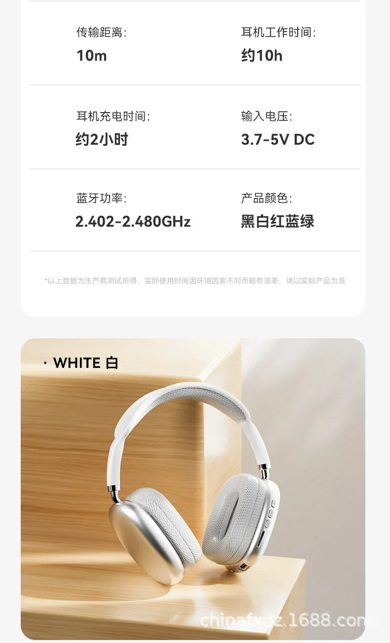 P9 MAX Head mounted Bluetooth Earphones, Wireless Call, Heavy Bass with Microphone, Mobile Phone, Computer, Universal Earphones