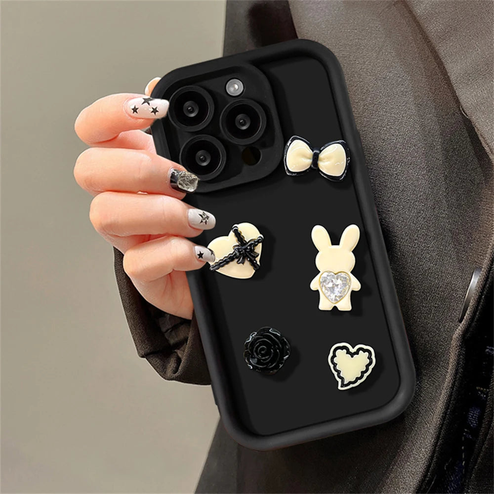 Cute Fun 3D Ball Coffee Silicone Phone Case For iPhone 11 13 12 14 15 Pro Max 13 15 Pro XS XR XS 7 8  Max Korean Cartoon Cover