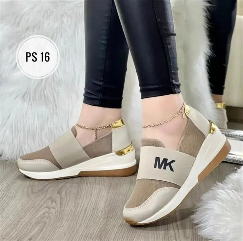 Zapatos De Mujer New Style Big Size Sports Shoes Women 2024 New Wedge Elastic Casual Single Shoe Lazy Shoes Zapatillas Mujer