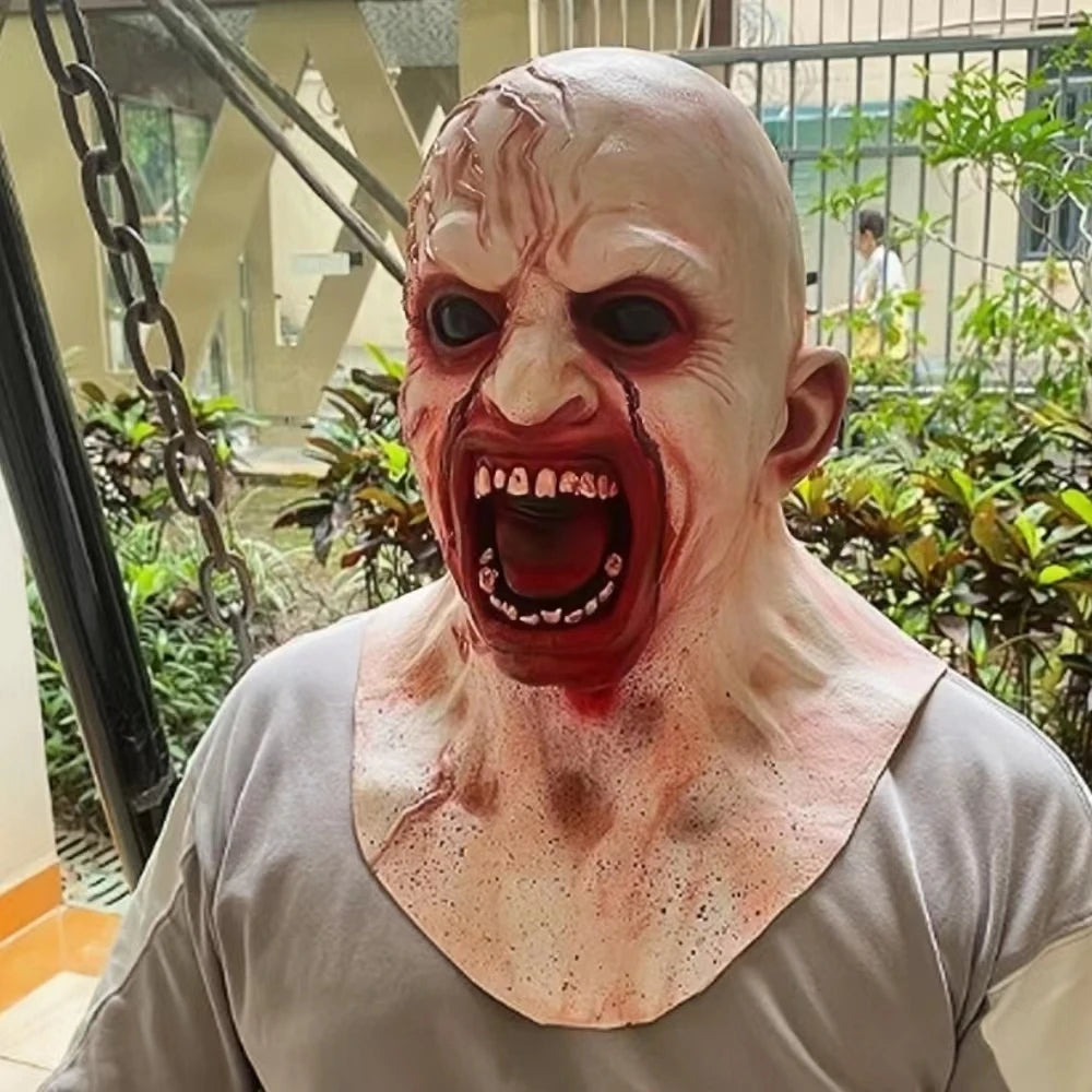 Halloween Bloody Zombie Horror Mask Prank Devil Monster Latex Masks Christmas Party Dress up Helmet Decor Gothic Cosplay Props