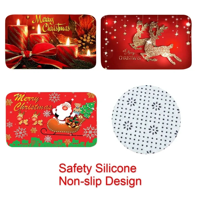 Christmas Door Mat Santa Claus Carpet Marry Christmas Decorations For Home 2024 Xmas Ornament Gifts Navidad Natal New Year 2025