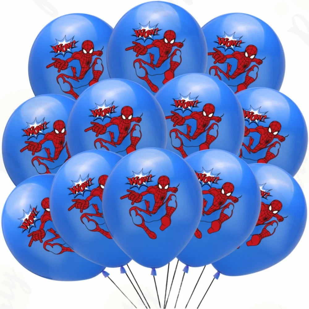 Spiderman Balloons Party Supplies Latex Balloon Kids Cartoon Spider Float Globe Superhero Birthday Party Decoration 12pcs/Lot
