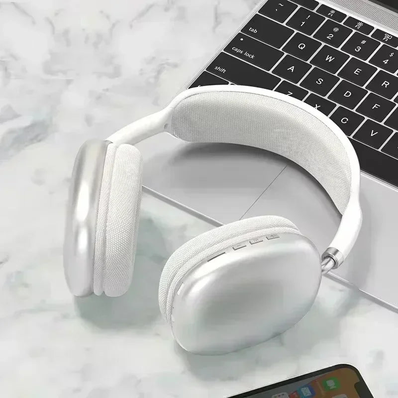 New P9Pro Max Wireless Bluetooth Headphones Noise Cancelling Mic Over Ear Sports Gaming With TF Card Slot Headset Earphone