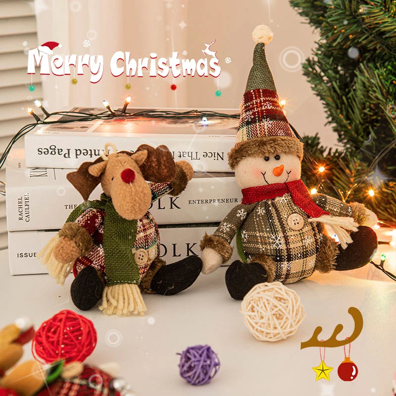 Santa Snowman Doll Chirstmas Decorations Pendant Cute Claus Elk Doll Christmas Ornaments Xmas Navidad Gifts Happy New Year 2025