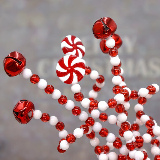 4pcs Candy Cane Christmas Decoration Bells Lollipop Pendants Tree Xmas Ornaments Home Decor Noel Gifts Navidad Party Supplies