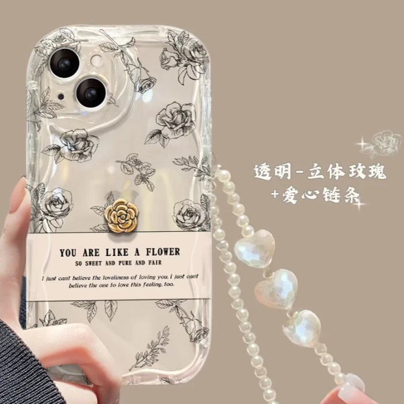 Phone Chain Lanyard Phone Case Samsung Galaxy S24 Ultra Plus A54 A05 A24 A33 A34 A30 A20 A31 A32 A50 A50S A30S A51 A52 A53 Cover