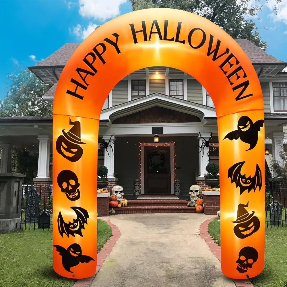 8 FT Halloween Inflatable, Halloweens Blow Up Archway Yard Decorations, Halloween Inflatable