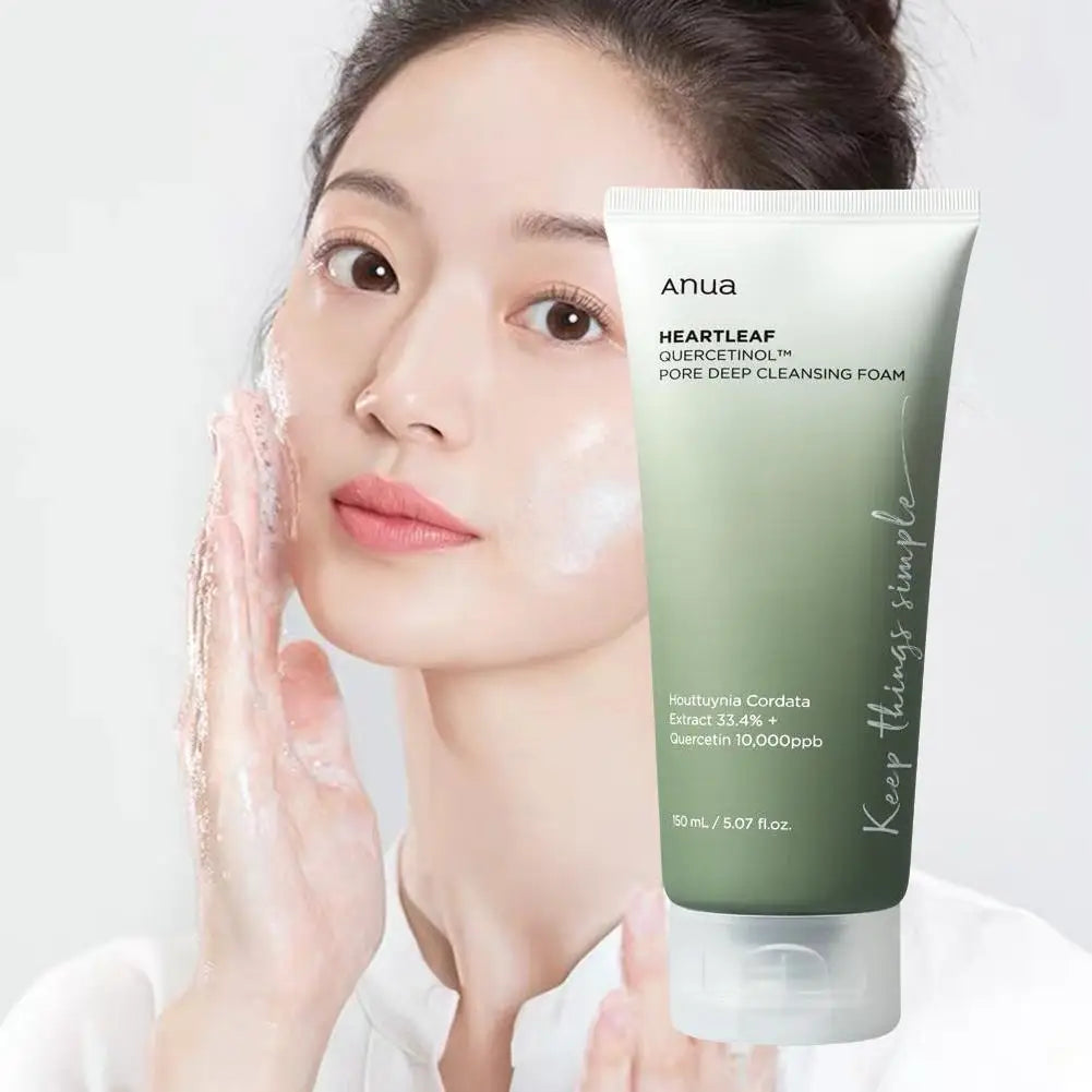 Korean Facial Cleanser Deep Cleaning Moisturizing Refreshing Oil Control Not Tight Cleanser Dense Foam For Skin Care 150ml