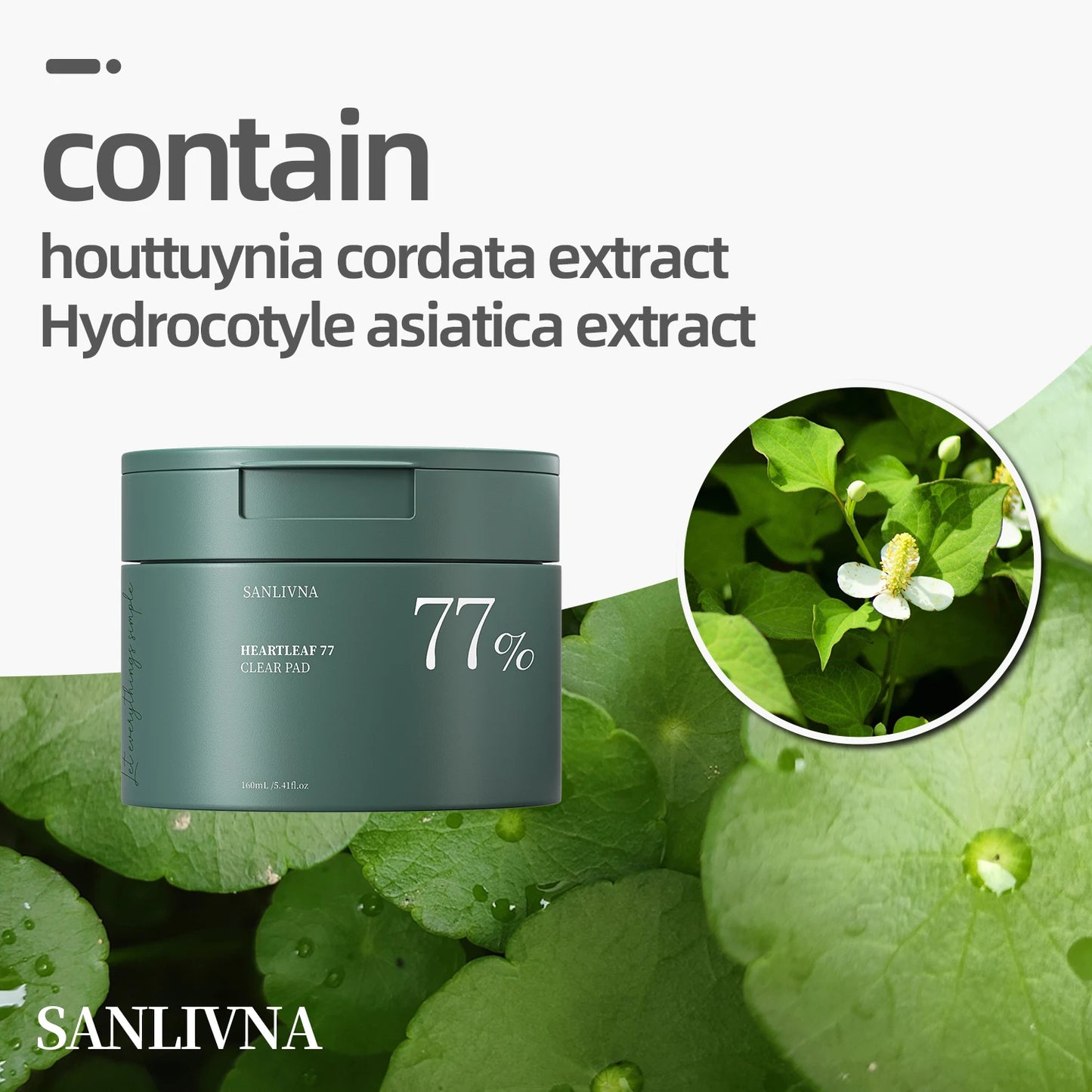 Heartleaf 77 Toner CLEAR Pad , Bha Dead Skin Care Low Ph Daily Toner Pad Exfoliating Moisturizing Smooth Skin Korean Skin Care