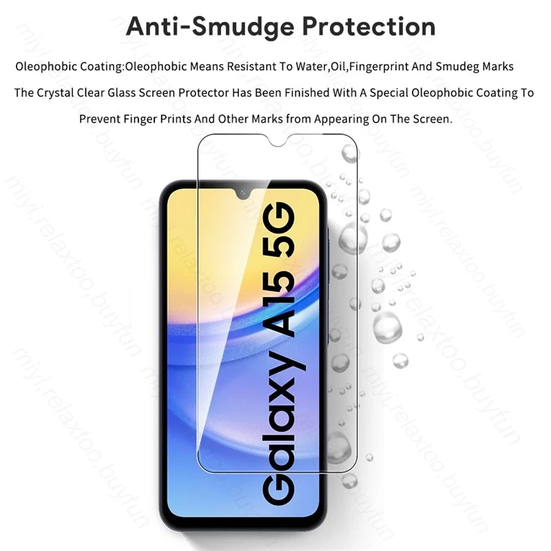 2PCS 9H Premium Tempered Glass For Samsung Galaxy A15 5G Case Protective Glass SamsungA15 Samung A 15 4G 25 35 55 5G 15A 35A 55A