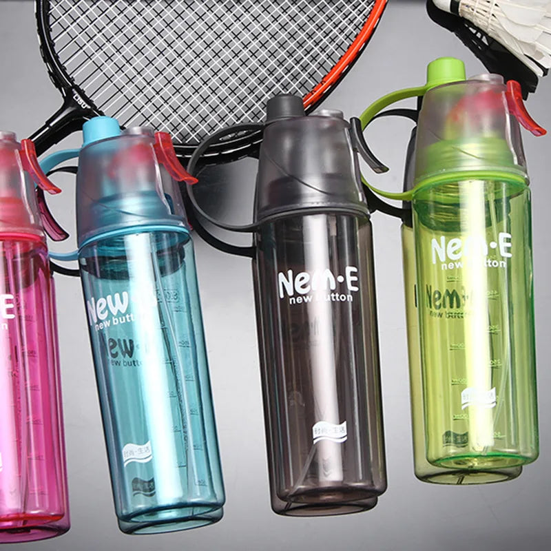 600ML Water Bottle With Straw Drink Spray Cup Cycling Hiking Outdoor Sports