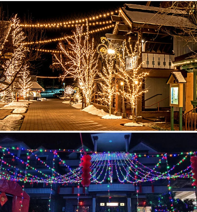 2M-100M Fairy Lights Led String Garland Christmas Light Waterproof Outdoor Indoor For Tree Street Wedding Party 2024 Decoration