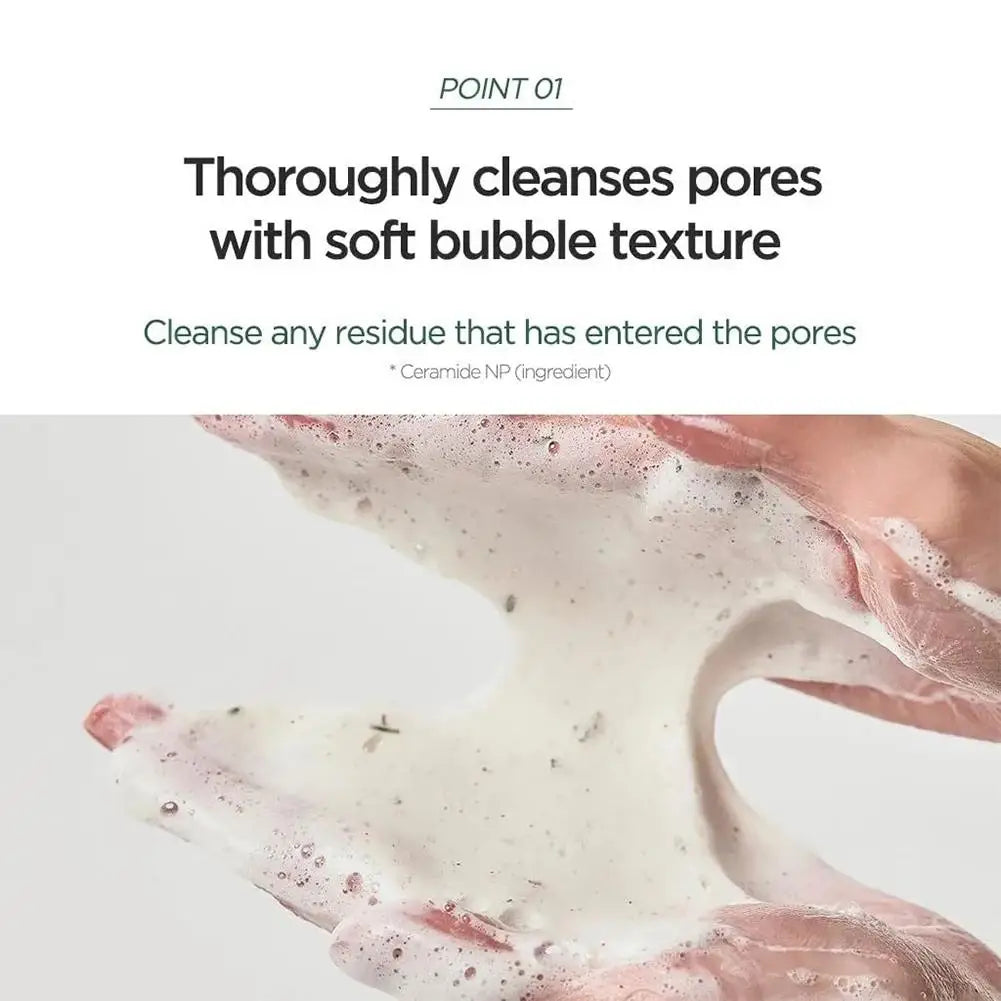Korean Facial Cleanser Deep Cleaning Moisturizing Refreshing Oil Control Not Tight Cleanser Dense Foam For Skin Care 150ml