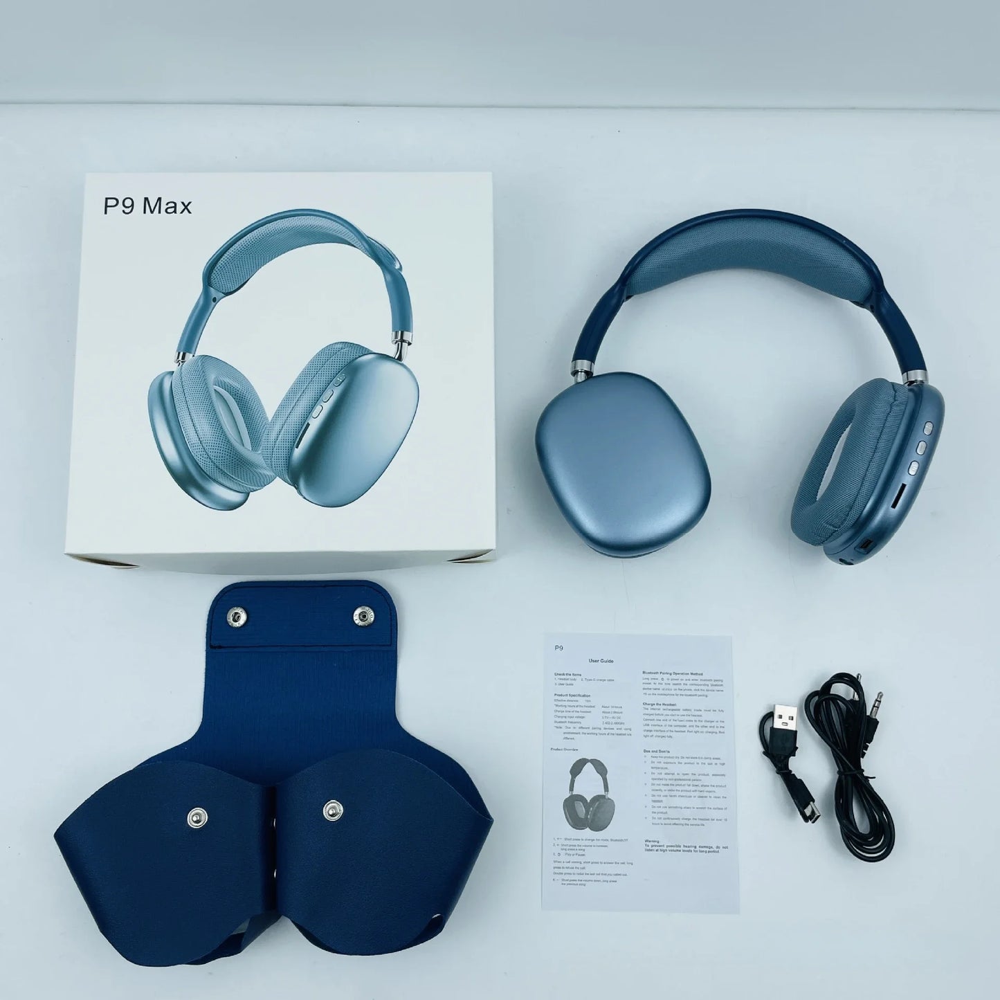 P9 MAX Head mounted Bluetooth Earphones, Wireless Call, Heavy Bass with Microphone, Mobile Phone, Computer, Universal Earphones