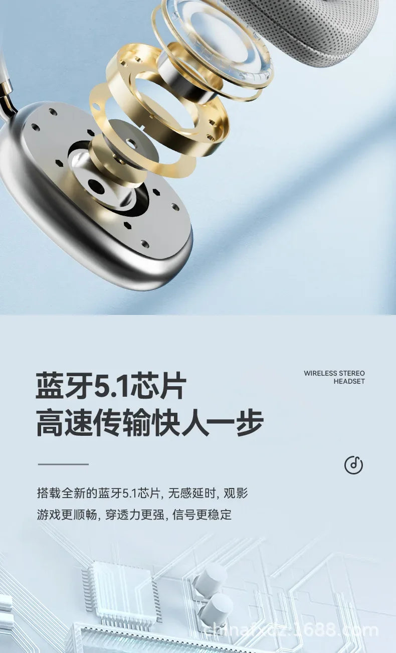 P9 MAX Head mounted Bluetooth Earphones, Wireless Call, Heavy Bass with Microphone, Mobile Phone, Computer, Universal Earphones