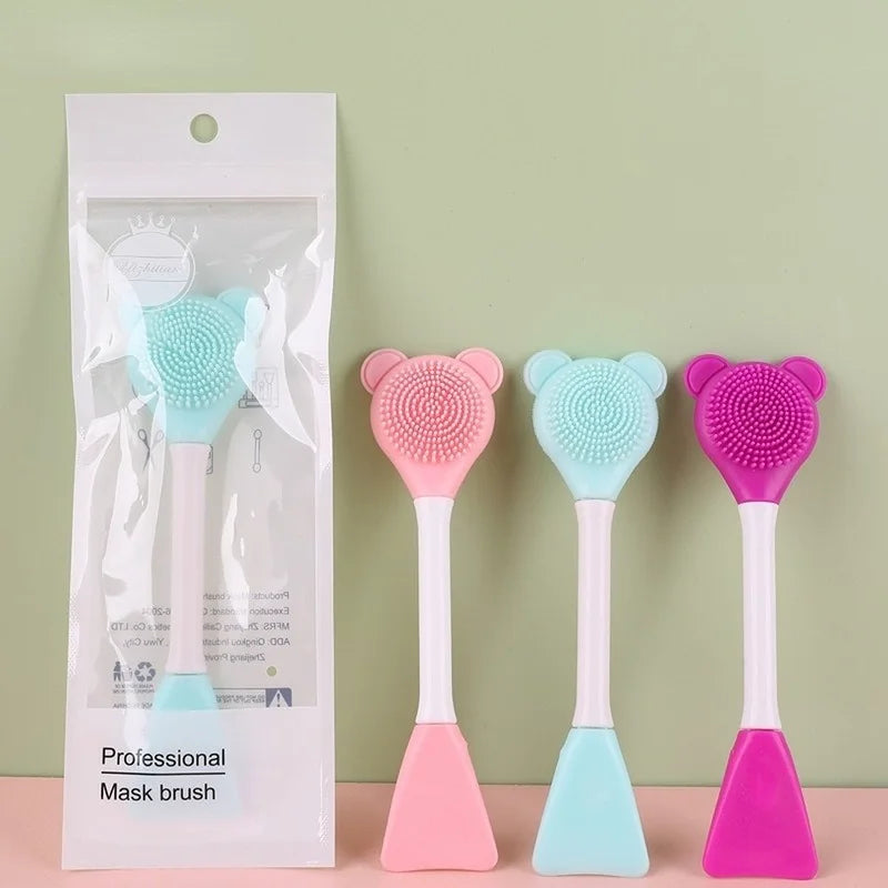 1pcs Face Mask Brush Silicone Gel Facial Mask DIY Brushes Original Soft Fashion Beauty Women Skin Face Care Home Makeup Tools