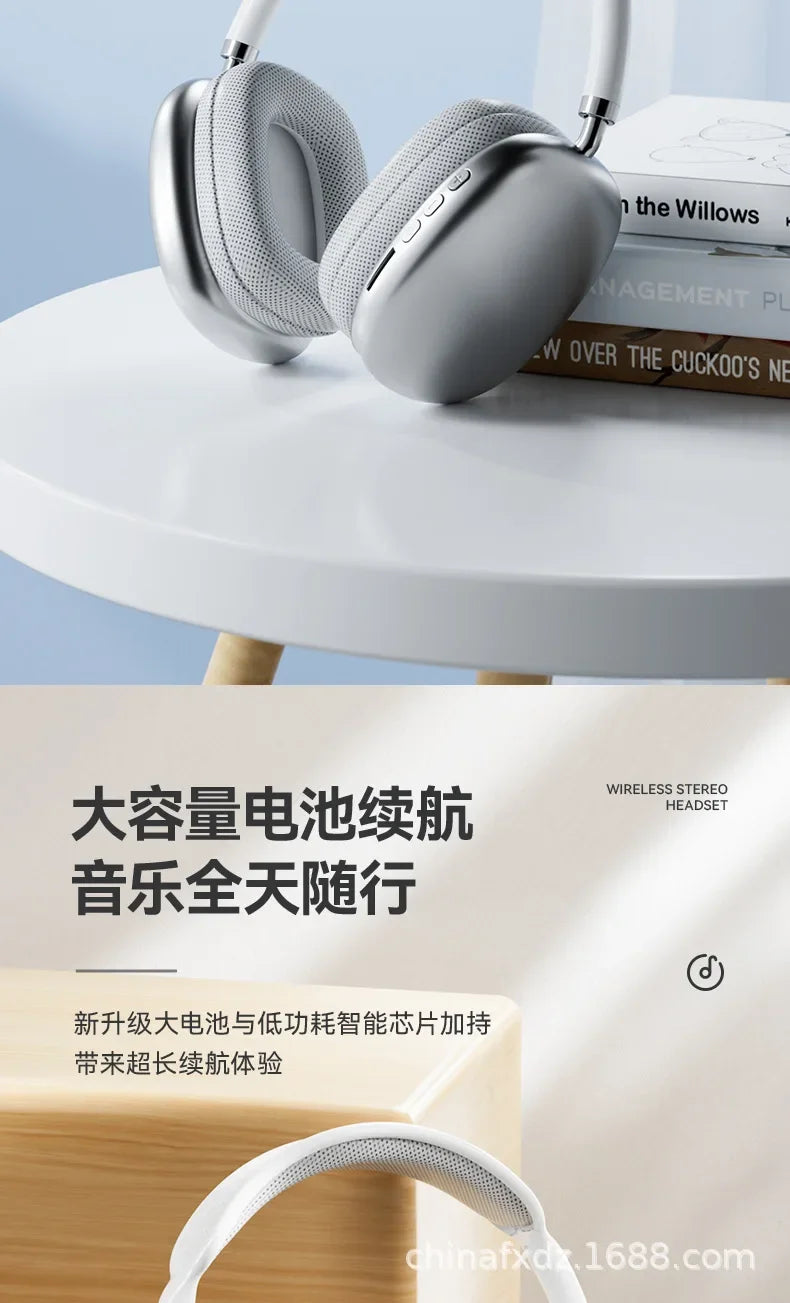 P9 MAX Head mounted Bluetooth Earphones, Wireless Call, Heavy Bass with Microphone, Mobile Phone, Computer, Universal Earphones