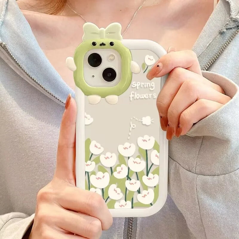 Case For IPhone 11 Pro Max 14 13 12 Pro Max XR 6s 6 8 7 Plus X XS Max SE 2020 Cover INS Soft TPU Flower Fundas