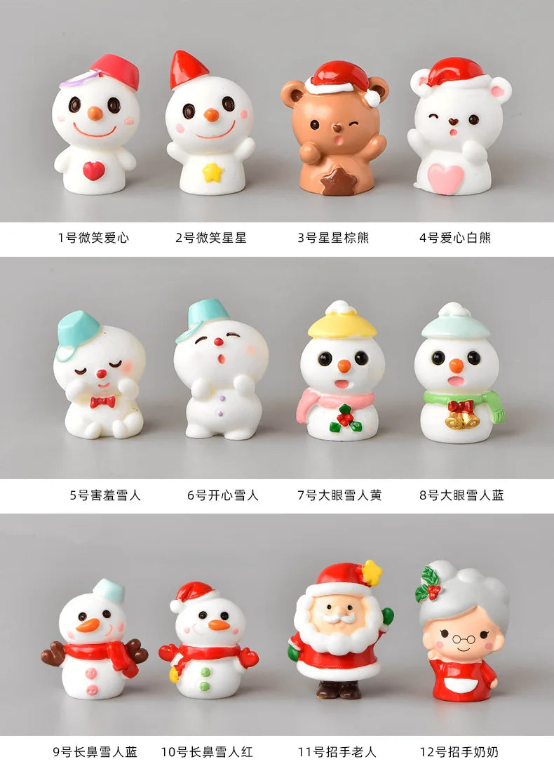 Ailihu Mini Christmas Ornament Christmas Decoration For Home Santa Claus Gift Toys Crafts Table Deco Navidad Xmas 2025 New Year