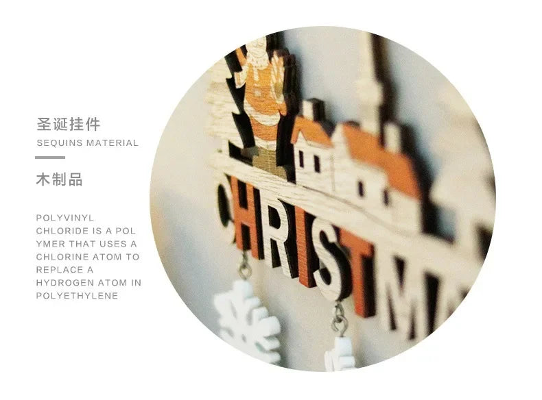Christmas Decorative Door Hanger Wooden Pendant Christmas Gift Christmas Home Decoration New Year Naviidad Door Pendants