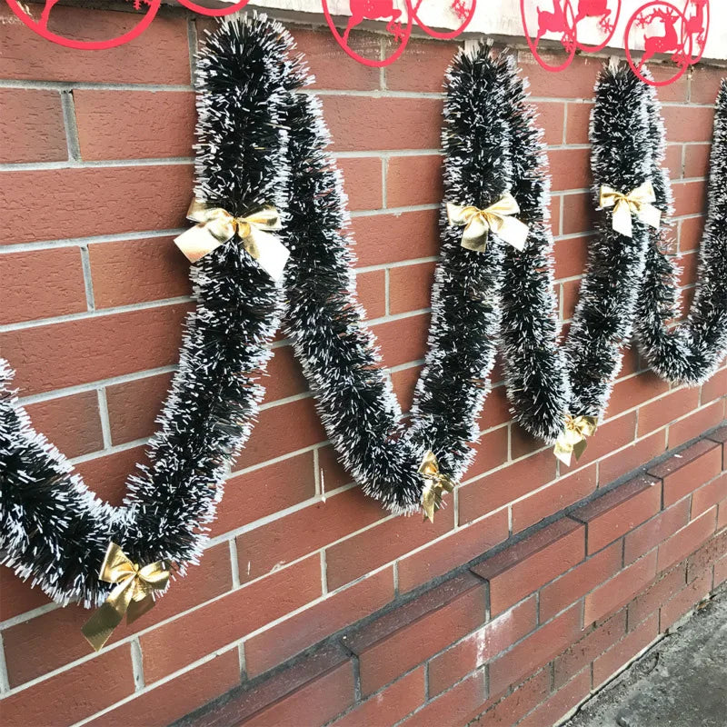 2M Christmas Wreath Wall Door Decor Ribbon Bowknot Xmas Wreaths 2025 New Year Party Home  Decorations Christmas Tree Ornaments