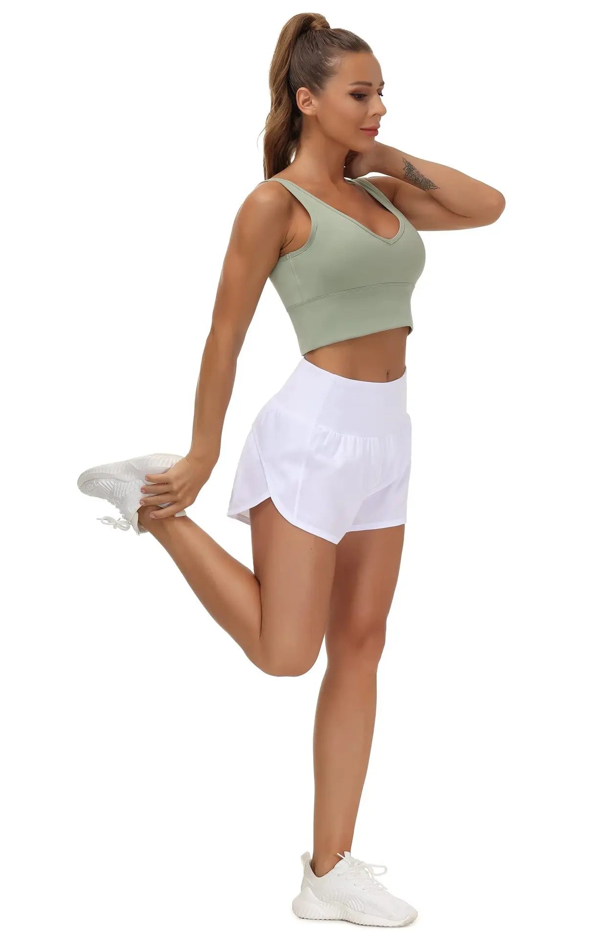 Fitness Shorts Sport For Women Yoga Tennis Wear Cycling Runing Bike High Waist Push Up Pocket Gym Short Outfit  Workout Clothing