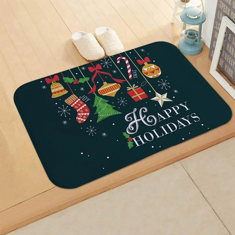 Christmas Door Mat Santa Claus Carpet Marry Christmas Decorations For Home 2024 Xmas Ornament Gifts Navidad Natal New Year 2025