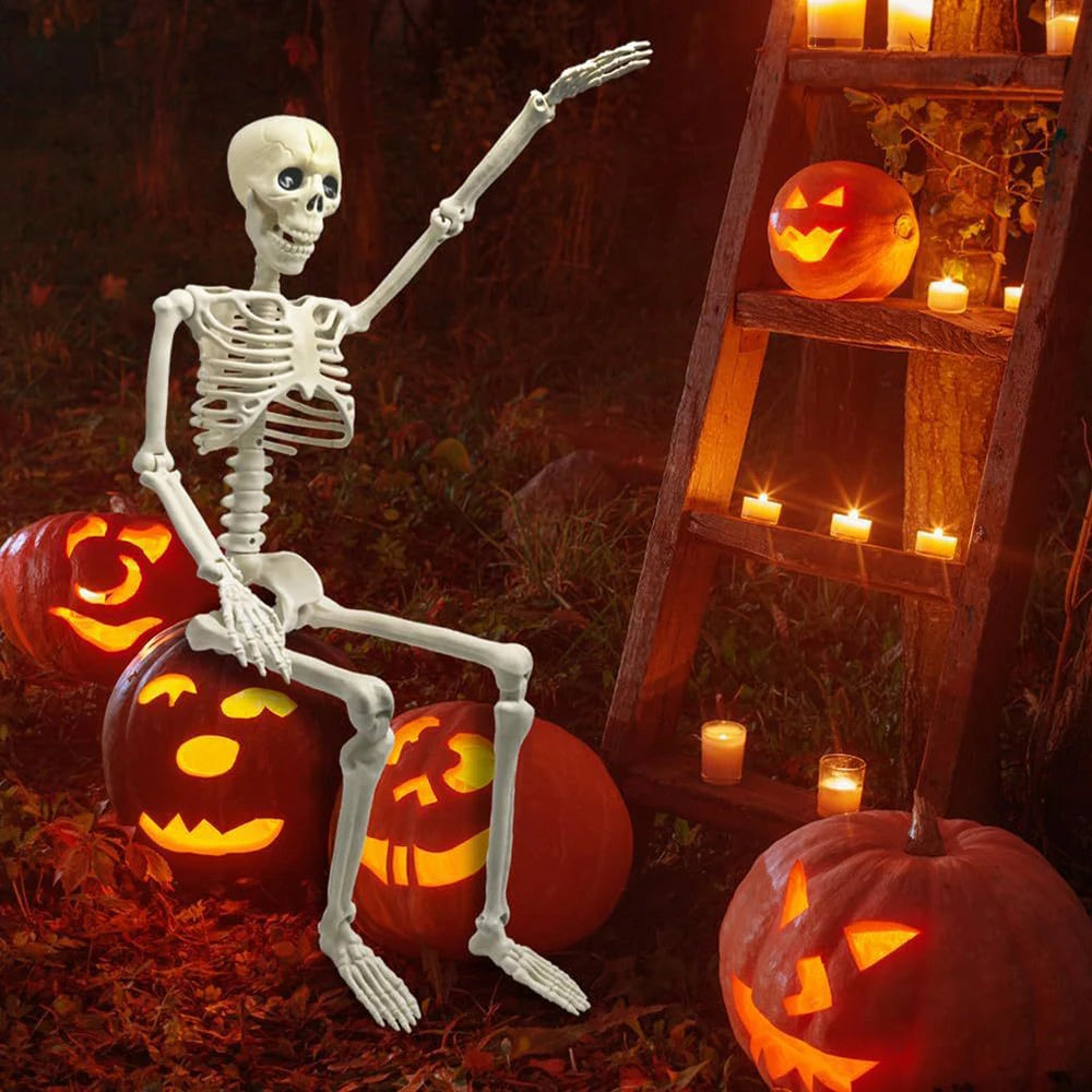 40cm Halloween Human Shape Skeleton,Posable Skeleton,Human Shape Bones,Halloween Herror Decorations,Haunted House Horror Props