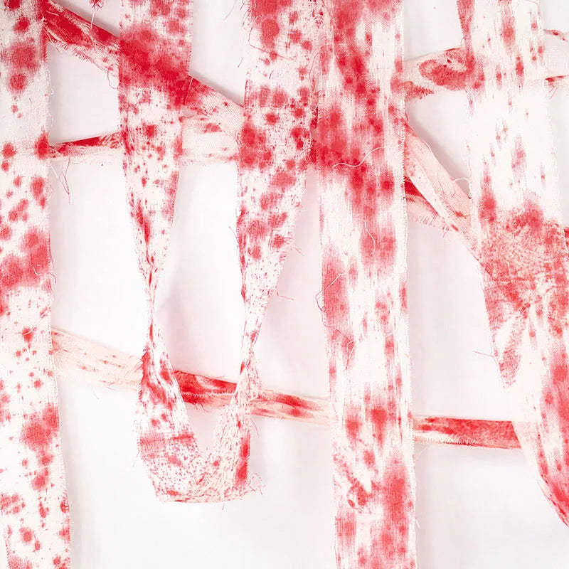 3m/5m Halloween Bloody Gauze Bandage Warning Isolation Belt Horror Props For Halloween Party Haunted House Home Scene Decoration